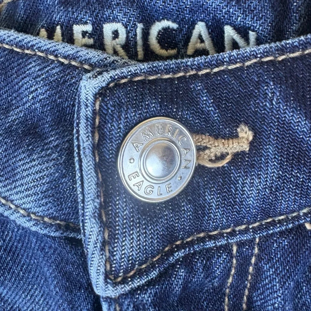 American Eagle Outfitters Cut Off Shorts Women 26x4 Blue Denim Cotton Frayed Hem